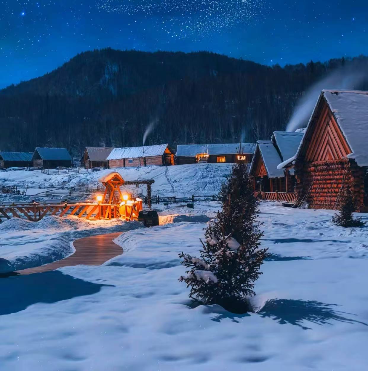 The winter in Hemu is truly a fairy tale world!